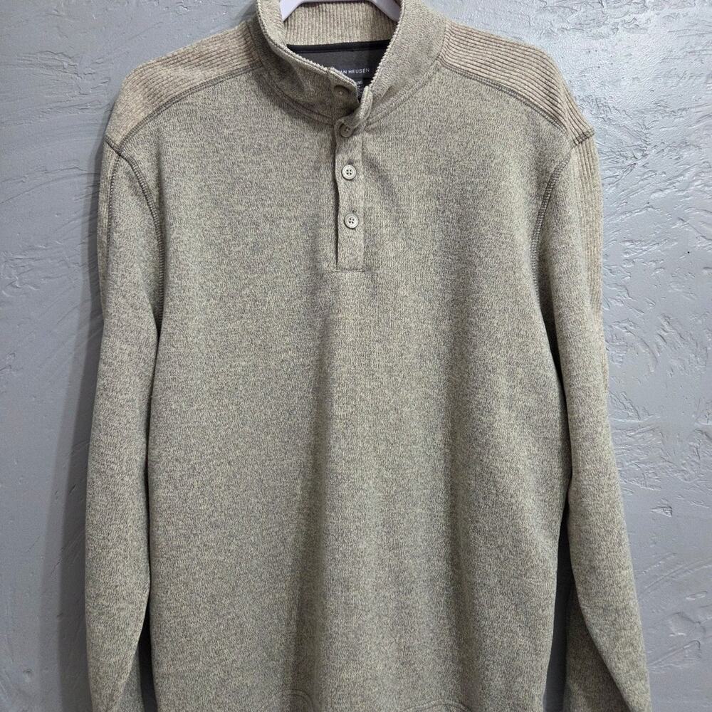 Van Heusen 1/4 button front Sweater mens size XL